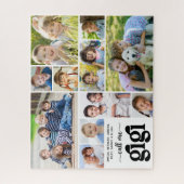 Moderne 11 foto collage namen noemen me Gigi Legpuzzel (Verticaal)