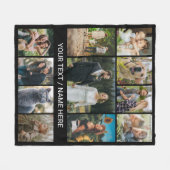 Moderne 11 Multi Foto Collage Aandenken Fleece Deken (Voorkant (Horizontaal))