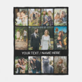 Moderne 11 Multi Fotocollage Keepsake Fleece Deken (Voorkant)
