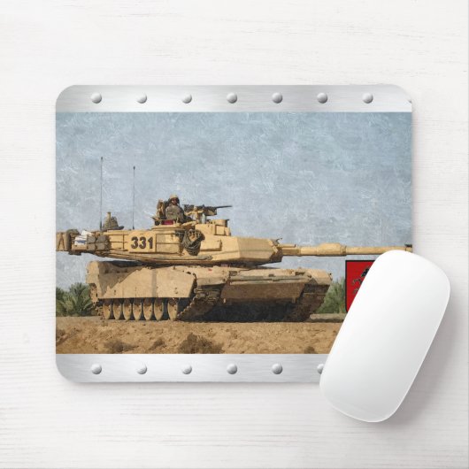 Moderne 11e ACR M1 Abrams Tank Muismat (Met muis)
