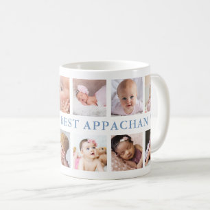 Moderne 12 Foto Collage Blauw World's Best Appacha Koffiemok