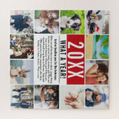 Moderne 12 foto collage familie jaaroverzicht  legpuzzel (Horizontaal)