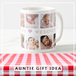 Moderne 12 foto collage roze beste tante ooit koffiemok<br><div class="desc">Beste tante ooit koffie mok gepersonaliseerd met 12 foto's. Perfect aandenken cadeau voor je favoriete tante voor kerst,  verjaardag,  moederdag.</div>