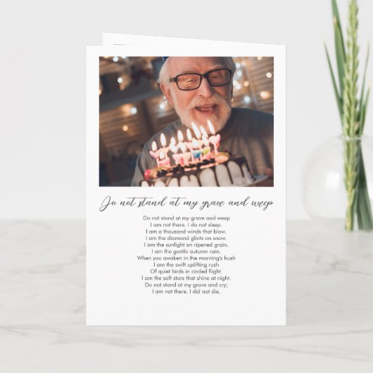 Moderne 12-foto in liefdevolle herinnering gevouwe programma (Achterkant)