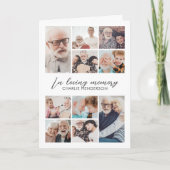 Moderne 12-Foto In Lieve Herinnering Gevouwen Rouw Programma (Voorkant)