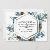 Moderne 12 fotocollage wat een jaar dennen feestdagenkaart (Achterkant)