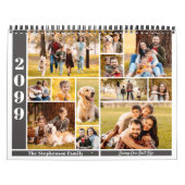 Moderne 12 foto's per maand Fotocollage Kalender (Hoes)