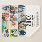 Moderne 12 jaar fotocollage in Review Sherpa Deken (Voorkant (horizontaal))