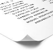 Moderne 12 Tafels Welkom Zitplaatskaart Poster (Hoek)