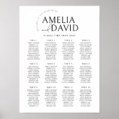 Moderne 12 Tafels Welkom Zitplaatskaart Poster (Voorkant)