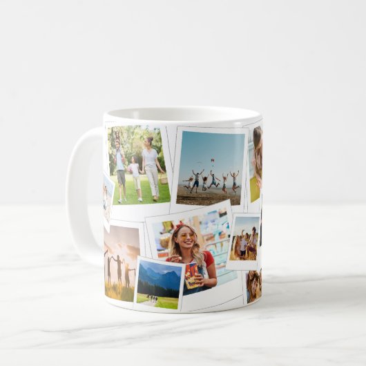 Moderne 13 Afbeelding fotocollage Koffiemok (Voorkant links)