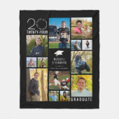 Moderne 13 Fotocollage Klasse Jaar Aangepaste kleu Fleece Deken (Voorkant)