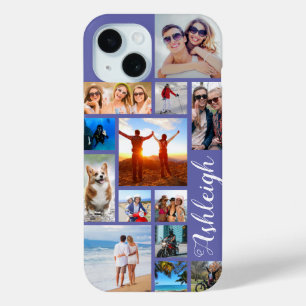 Moderne 13 Naam aangepaste kleur voor Photo Collag iPhone 15 Case