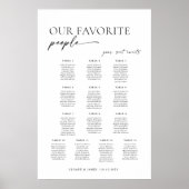 Moderne 13 Tafels Welkom Zitplaatskaart Poster (Voorkant)