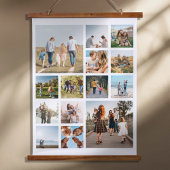 Moderne 14 fotocollage hangend wandkleed