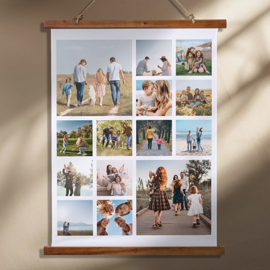 Moderne 14 fotocollage hangend wandkleed