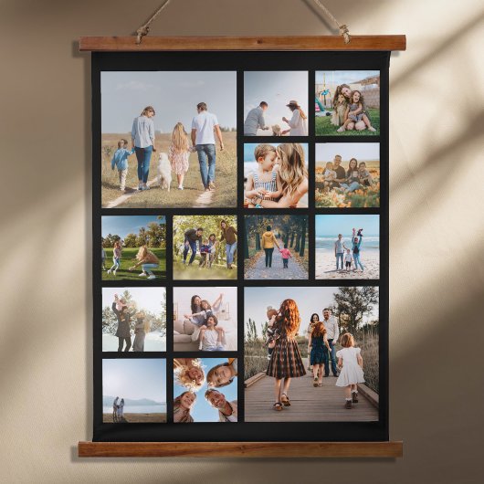 Moderne 14 fotocollage hangend wandkleed