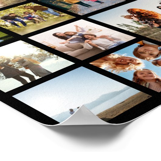 Moderne 14 fotocollage poster (Hoek)