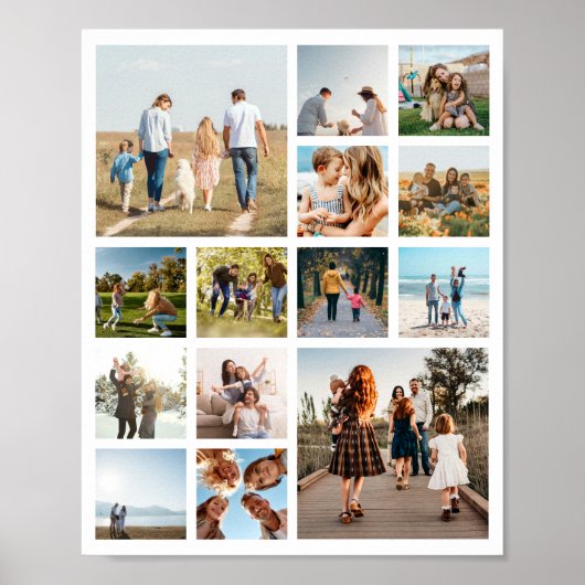 Moderne 14 fotocollage poster (Voorkant)