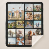 Moderne 14 fotocollage sherpa deken (Voorkant)