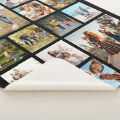 Moderne 14 fotocollage sherpa deken (3/4)