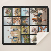 Moderne 14 fotocollage sherpa deken (Voorkant (horizontaal))