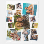 Moderne 15 fotocollage fleece deken (Voorkant)