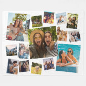 Moderne 15 fotocollage fleece deken (Voorkant (Horizontaal))