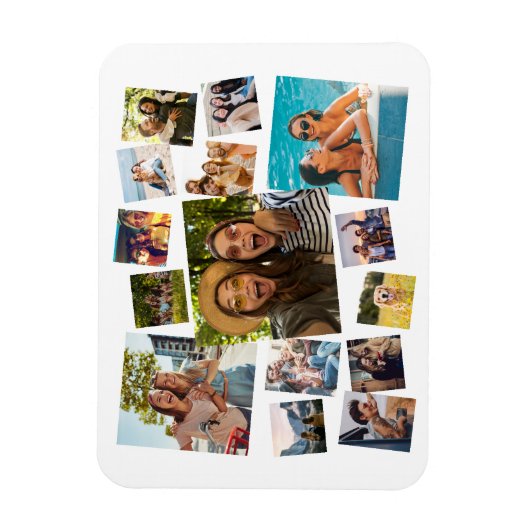 Moderne 15 fotocollage magneet (Verticaal)