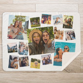 Moderne 15 fotocollage sherpa deken