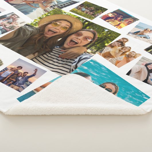 Moderne 15 fotocollage sherpa deken (3/4)