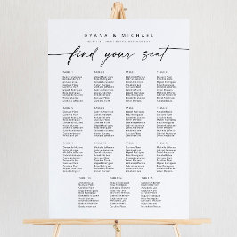 Moderne 15 Tafels Vind Je Plaats Zitplaats Chart S Poster