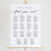 Moderne 15 Tafels Vind Uw Zitplaatskaart Foam Poster