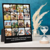 Moderne 16 foto collage met citaat fotoplaat (Zijkant)