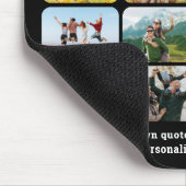 Moderne 16 foto collage met citaat muismat (Hoek)