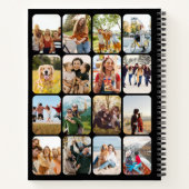 Moderne 16 foto collage met citaat notitieboek (Achterkant)