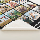 Moderne 16 foto collage met citaat sherpa deken (3/4)