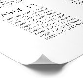 Moderne 16 tafel bruiloft zitgrafiek poster (Hoek)