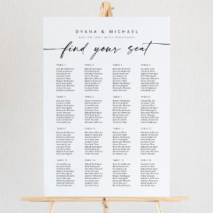 Moderne 16 Tafels Vind Je Plaats Zitplaatsindeling Poster