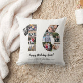Moderne 16e Nummer Fotocollage Custom Greeting Kussen (Deken)