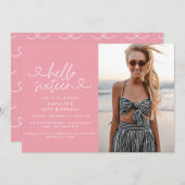 Moderne 16e verjaardag eenvoudig stijlvol elegant  (Voorkant / Achterkant)