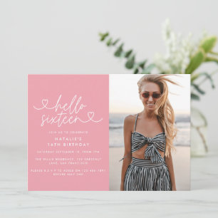 Moderne 16e verjaardag eenvoudig stijlvol elegant 