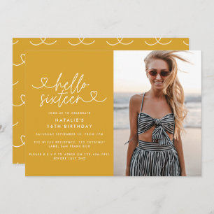 Moderne 16e verjaardag eenvoudig stijlvol elegant