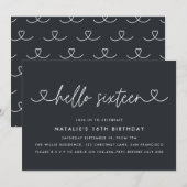 Moderne 16e verjaardag eenvoudig stijlvol elegant 