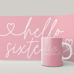 Moderne 16e verjaardag eenvoudig stijlvol elegant  koffiemok<br><div class="desc">Moderne 16e verjaardag simpele stijlvolle elegante script & geometrische zestiende verjaardagsuitnodiging. Moderne geometrische backerpatroon. Een deel van een collectie. De kleur kan worden veranderd.</div>