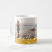 Moderne 16e verjaardag eenvoudig stijlvol elegant  koffiemok (Voorkant links)