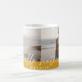 Moderne 16e verjaardag eenvoudig stijlvol elegant  koffiemok (Center)