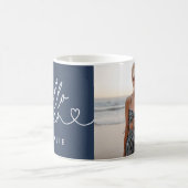 Moderne 16e verjaardag eenvoudig stijlvol elegant  koffiemok (Center)