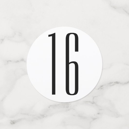 Moderne 16e verjaardagsfeestje Confetti decor (Kleine voorkant)