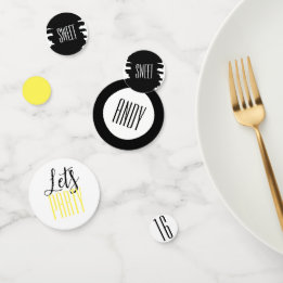 Moderne 16e verjaardagsfeestje Confetti decor